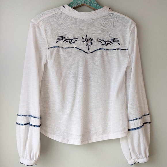 Free People Sundance Kid Western Henley Shirt - Picture 5 of 7